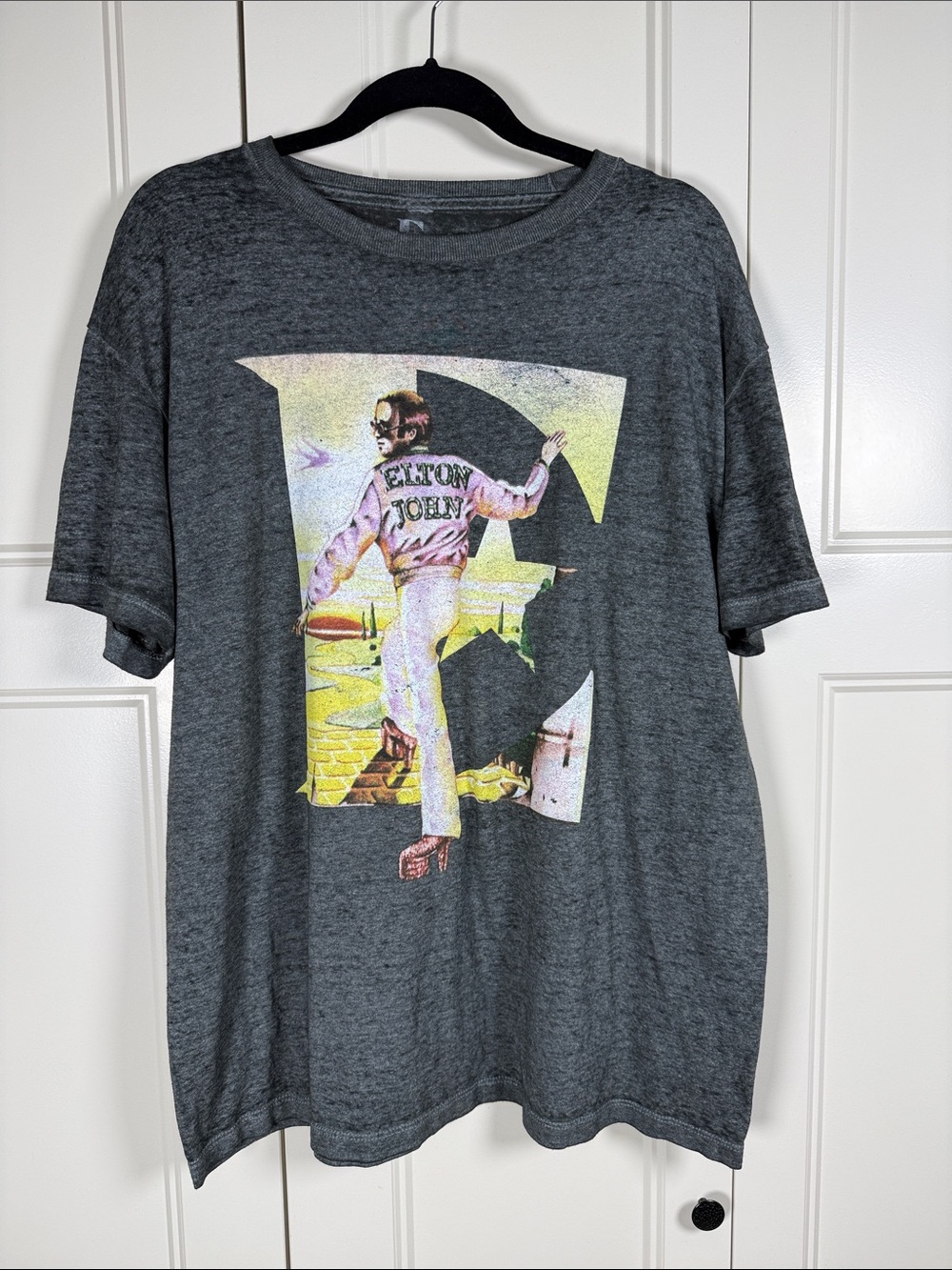 Elton John 2018 Charcoal Concert Tee Size XL